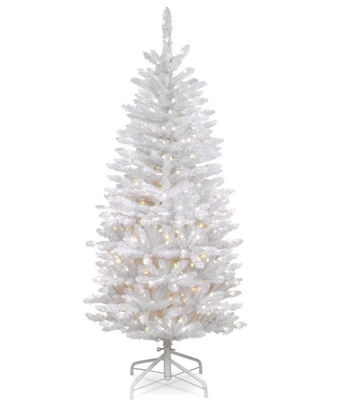 Pre-Lit Slim Christmas Tree White