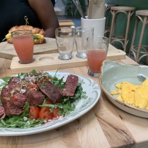 Steak and Egg Arugula Salad