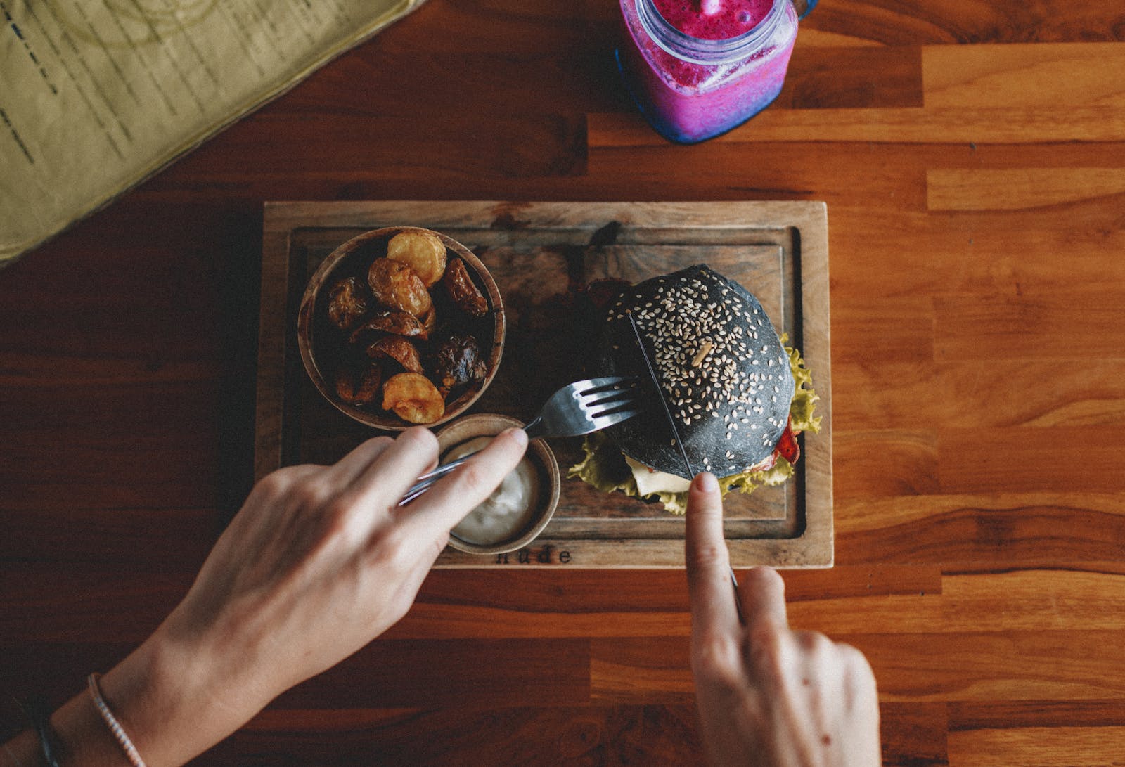 Fried Oyster Mushroom Burger