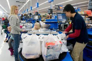 shopping at walmart