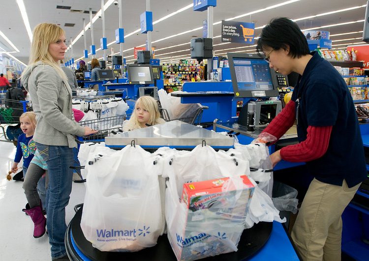 shopping at walmart