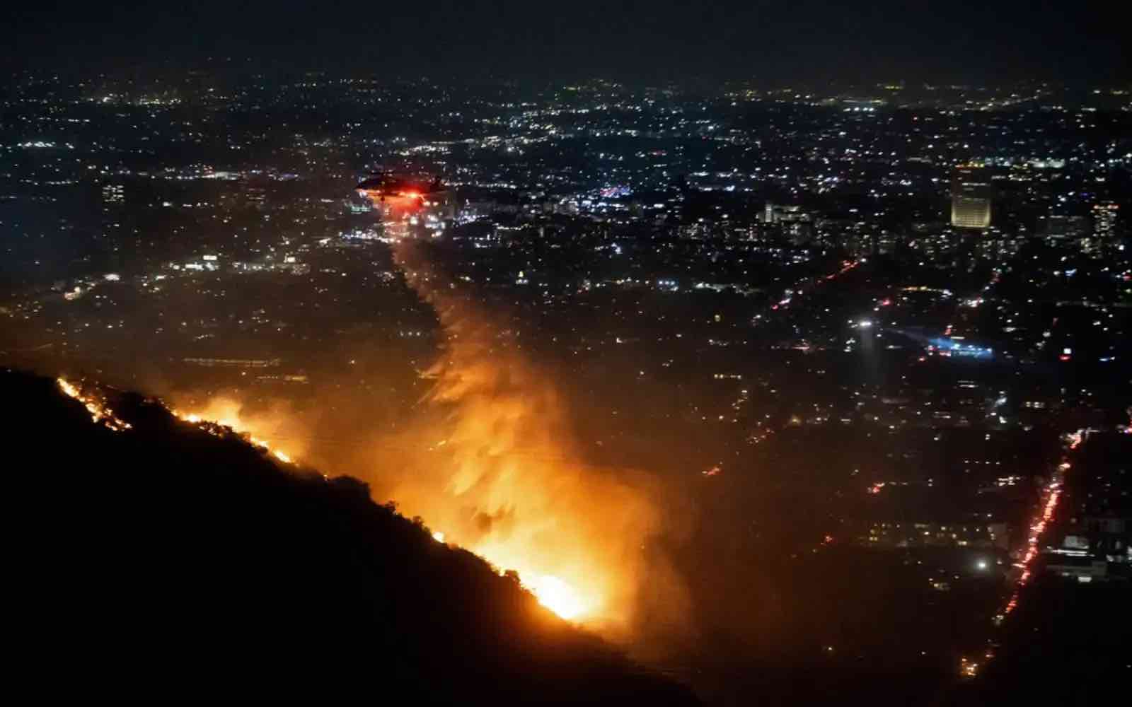 Sunset Fire WILD FIRE Los Angeles