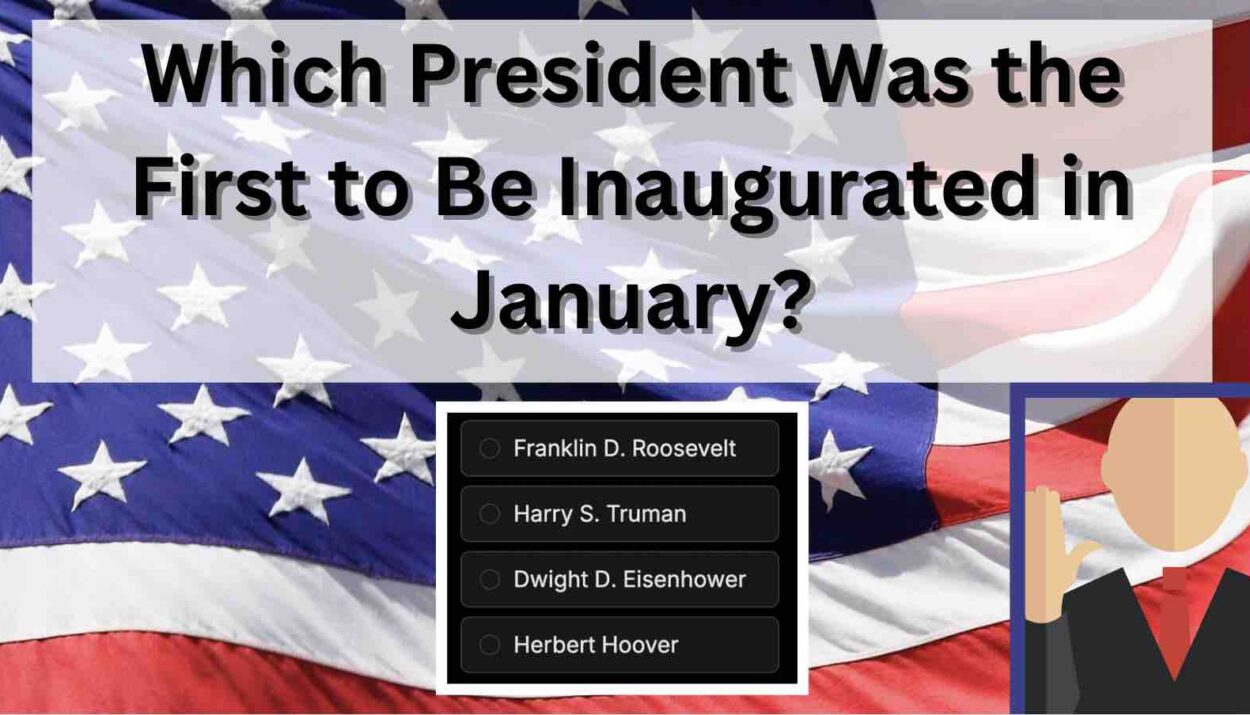 Who was the first U.S. president to be inaugurated in January?