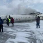 Delta plane flips on landing at Toronto airport-