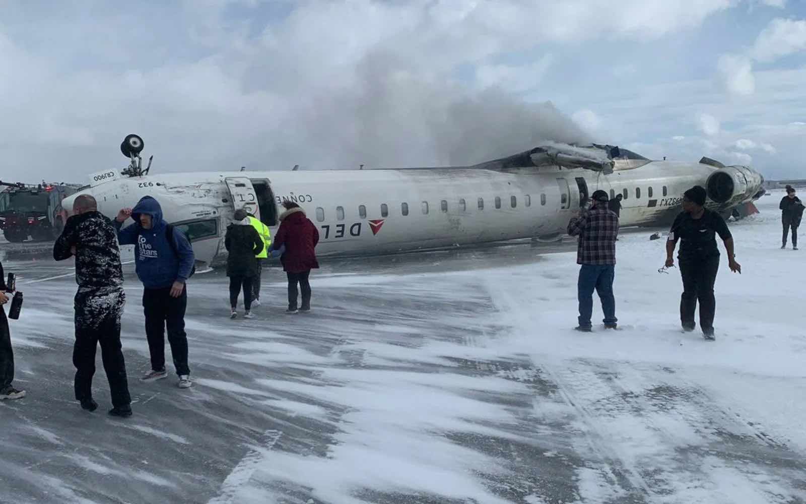 Delta Plane Crash Lands and Flips Upside Down in Toronto, Injuring 18