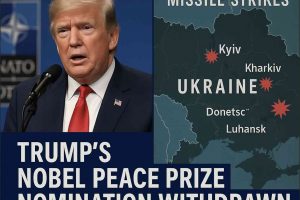 Trump’s Nobel Peace Prize Nomination Withdrawn Amid Criticism Over Ukraine War Response