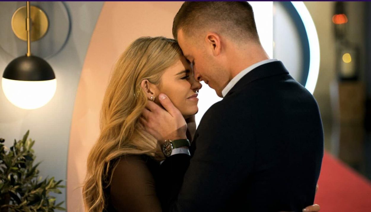 Nick Amato and Annie Lancaster from Love Is Blind Season 9 during their emotional breakup scene.