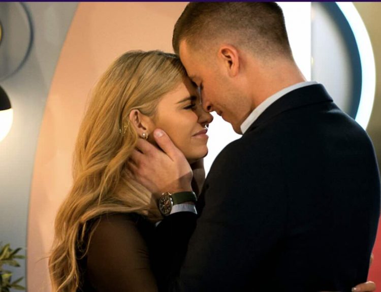Nick Amato and Annie Lancaster from Love Is Blind Season 9 during their emotional breakup scene.