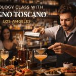 Mixology Class with Sogno Toscano in Los Angeles featuring bartender Dylan Bonansinga teaching advanced cocktails with Italian small bites.